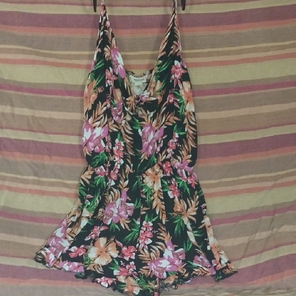 Mossimo Supply Co. Pink and Orange Dress with Flowing Design